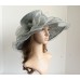 NEW Church Derby Wedding Lace & Organza Soft Dress hat Gray VF514  eb-05695381